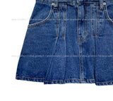 On Me Pleats Denim Skirt