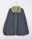 [BAONHAUS] Tobon Reversible Check Nylon Zip-Up Jumper