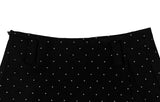 Oen Dot Slit Belt Mini Skirt