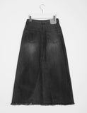Chad Tassel Denim Long Skirt