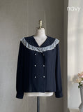 Moen frill lace blouse