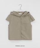 Ennew Crop Hood Short Sleeve Shirt
