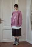 Pastel Bunny Raglan Pigment Sweatshirt