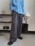 Modern three-tuck wide slacks
