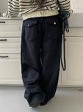 [Planning/Thick Brushed] Alt Pintuck Wide Long Back Pocket Pants