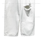 Vintage Damage White Wide Pants