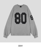 80 Numbering Printing Loose Fit Long Sleeve
