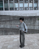 Mikan Washing Denim Wide Pants