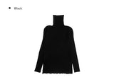 Linu Ribbed Neck Polar Knit Long Sleeve T-shirt