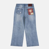 Zeno-cut Washed Flare Denim