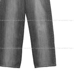 Faber slub washed wide denim