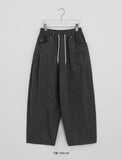 Kehilta Rivet Cotton Banding Balloon Wide Pants