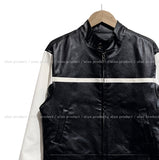 Peer One Track Crop Leather Jacket