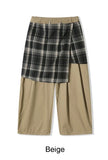 Harrain Check Layered Cotton Pants