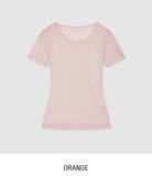 Sherbet Tencel See-Through Short Sleeve