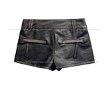 Villa Hand Washing Low Leather Shorts