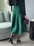 Roku Flared Knit Long Skirt