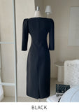 Laibis Drape Shirred H-Line One Piece