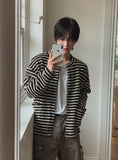 Luboy Striped Crop Cardigan