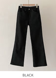 Berge semi straight fit banded cotton pants