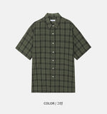 Bereu Wrinkle Check Short Sleeve Shirt