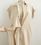 Kozel Roll-up Shirt Wrap One Piece
