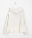 [BAONHAUS] Veyron Shirring Linen Hood Jumper