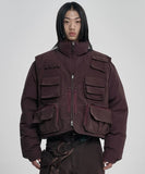 Cargo Vest Layered Padded Jacket