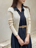 Aaron V-neck Punching Knit Cardigan
