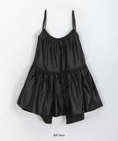 Chomin nylon back ribbon sleeveless blouse