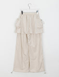 Rode Banding String Layered Skirt Pants