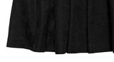 Juku suede midi pintuck skirt
