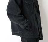 Oversize denim jacket Black