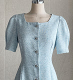 Solrendeu Puff Tweed One Piece