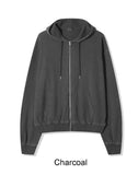 Kand Waffle Pigment Hooded Zip-Up