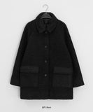 Riallo High Neck Boucle Half Coat