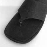 Beuan linen open toe flip flops sandal boots