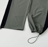 Rustle two-way side color matching jogger wide banding pants