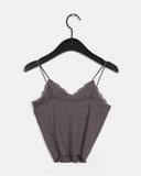 Wenme Lace Shirring Layered Sleeveless