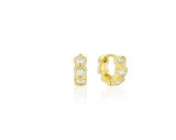 Essence Heart Bezel Tennis One-Touch Earrings