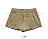 Denzel Cutting Pleats Cotton Pantskirt