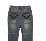 Seize Back Pocket Slim Bootcut Denim Pants