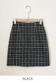 Komare Pearl Tweed H-Line Mini Skirt