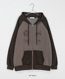 Lokini Brushed Raglan Two-Way Hood Zip-Up