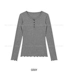 Prom Ruffle Button Long Sleeve