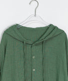 Miltu Summer See-through Hood Shirt