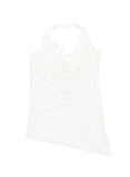 Cowl Neck Draped Layered Halter Top