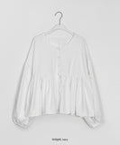 Monedi Shirring Round Blouse