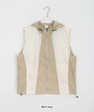 [unisex] Washi String Nylon Color Matching Hood Vest