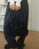 Shapin Suede Leather Combi Shoulder Bag